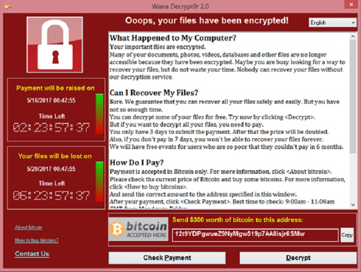 The world's most famous and largest cyber crimes, Ransomware WannaCry