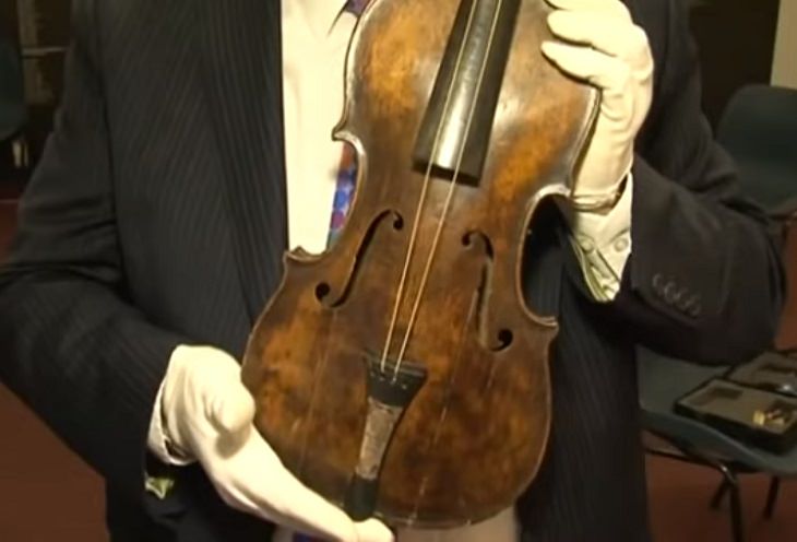 Highest valued items and memorabilia that survived the sinking of the RMS Titanic, Violin belonging to bandleader Wallace Hartley, $1.7 million (£1.1 million at the time)