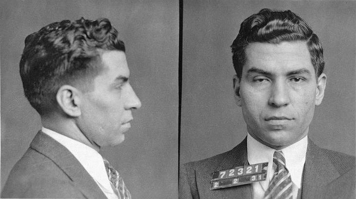 Most notorious mobsters and gangsters in organized crime, Charles Lucky Luciano, father of modern organized crime in America