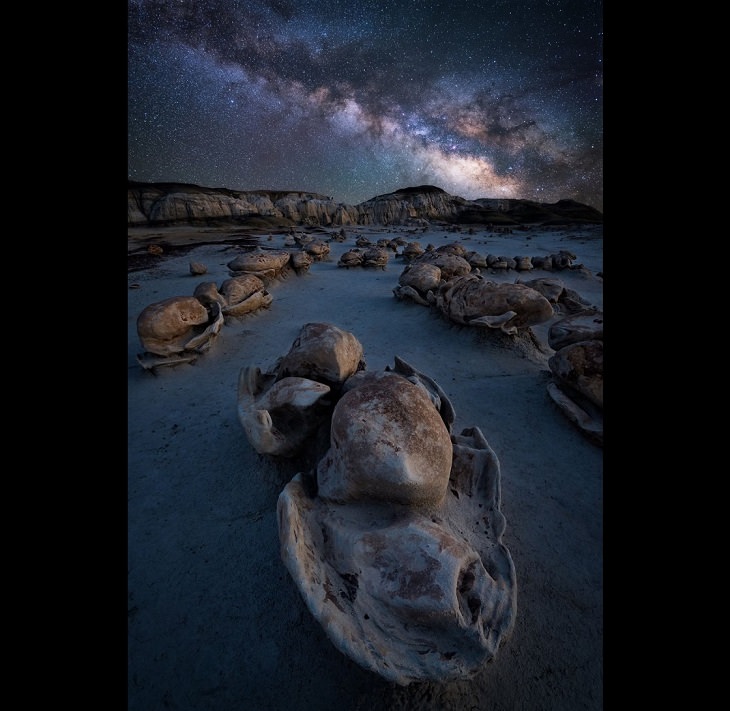 Fotografías nocturnas de Marcin Zajac desiertos secos y cálidos del noroeste de Nuevo México