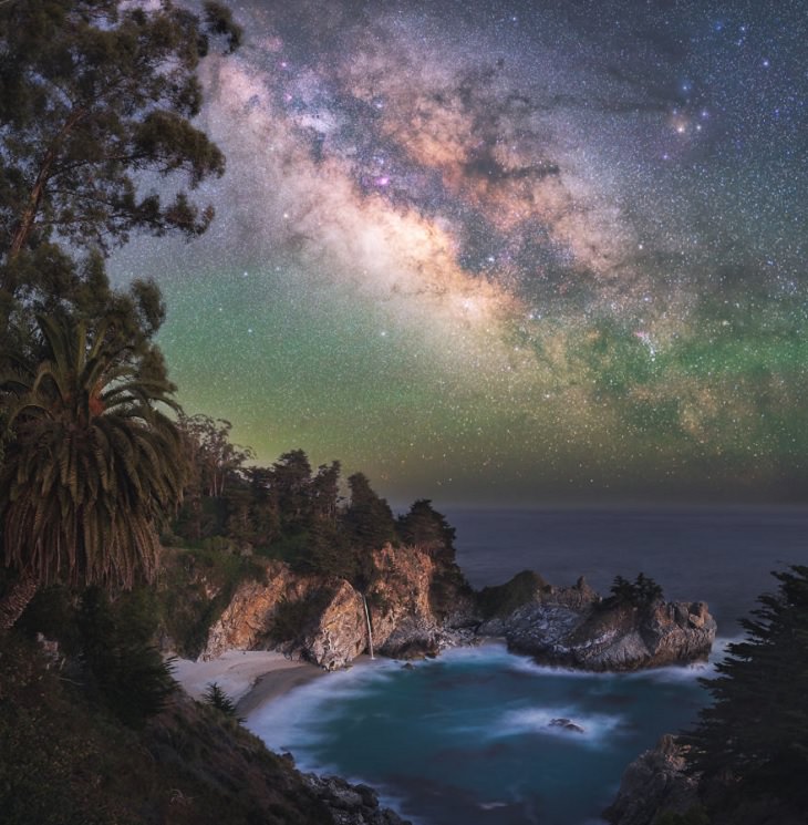 Fotografías nocturnas de Marcin Zajac  Big Sur, frente a la costa del Pacífico 