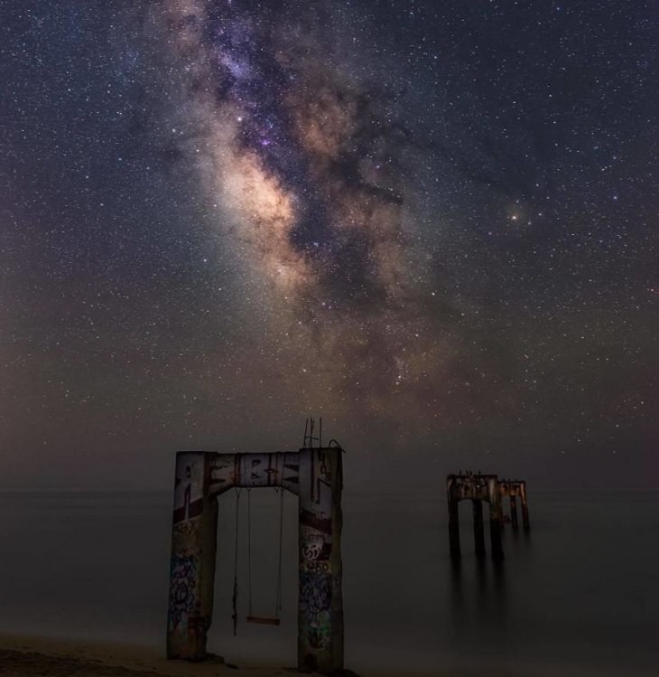 Fotografías nocturnas de Marcin Zajac muelle de Davenport