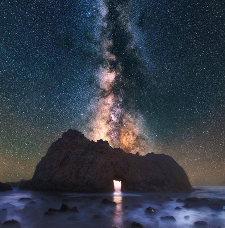 Fotografías nocturnas de Marcin Zajac Arco de la playa de Pfeiffer 