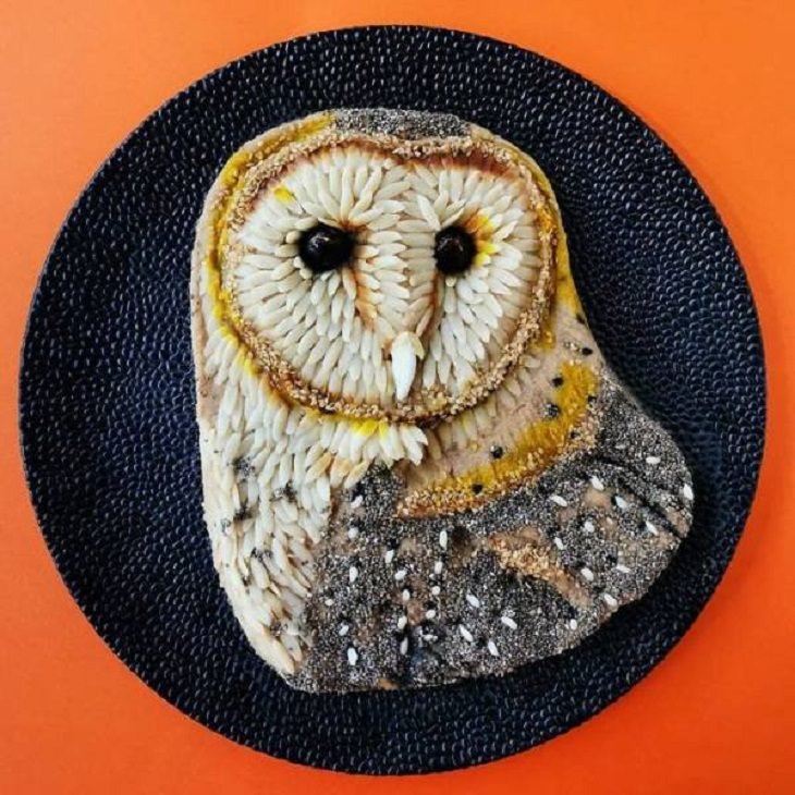 owl, food art