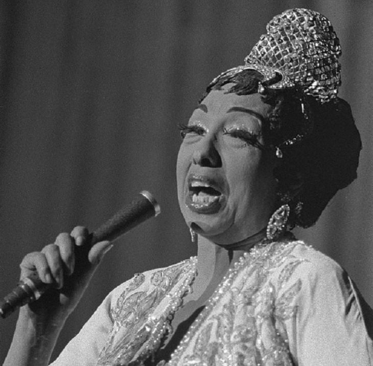 Josephine Baker: Siren of the Resistance, Older Josephine Baker performing