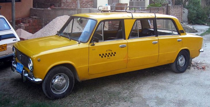 Bizarre, strange, unique and creatively designed taxi cabs found all around the world, Lada Taxi, Cuba