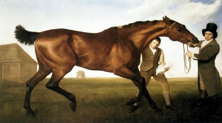 Best horse-inspired paintings by English artist George Stubbs who influenced 18th century romanticism, Hambletonian