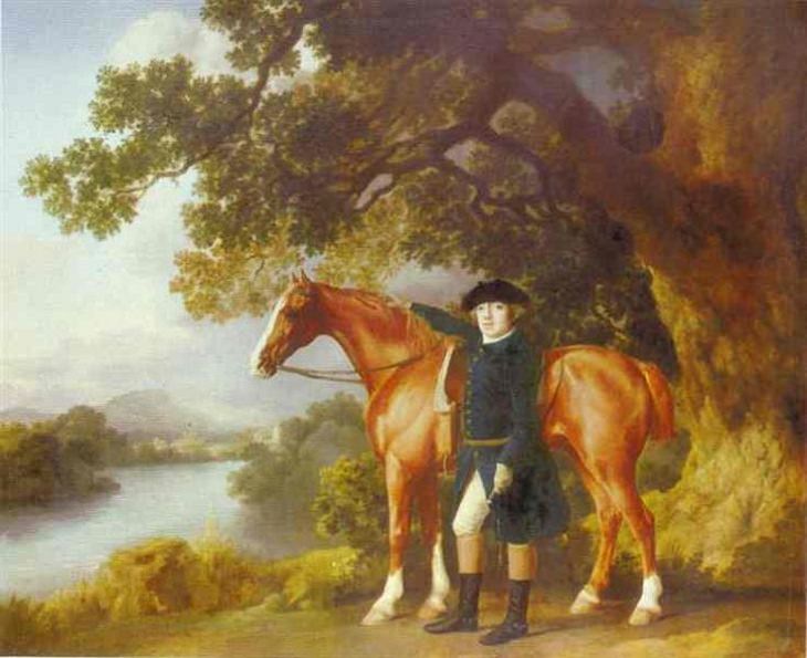 Best horse-inspired paintings by English artist George Stubbs who influenced 18th century romanticism, Portrait of a Huntsman, 1768