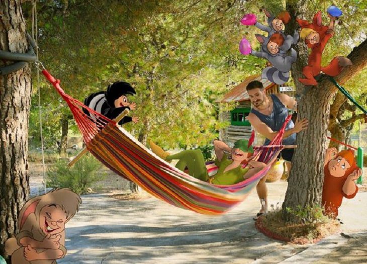 Photographs by Samuel MB with classic and famous beloved Disney characters digitally edited into day to day scenes