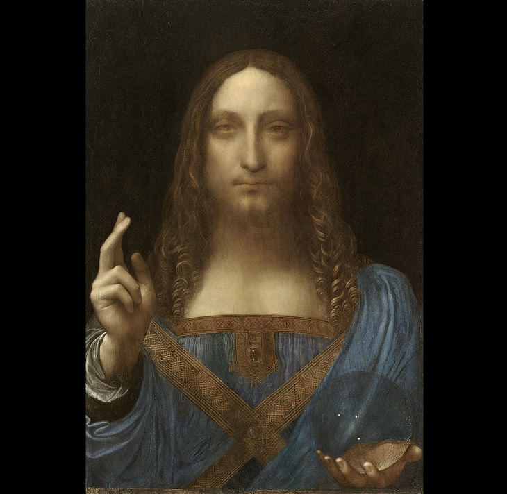 Most expensive and highest valued paintings in the world, Salvator Mundi, by Leonardo Da Vinci - Sold for $450.3 Million