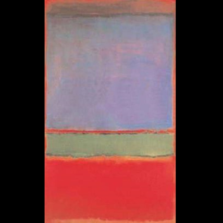 Pinturas costosas No. 6 (Violeta, Verde y Rojo), de Mark Rothko - Vendida por $ 186 millones