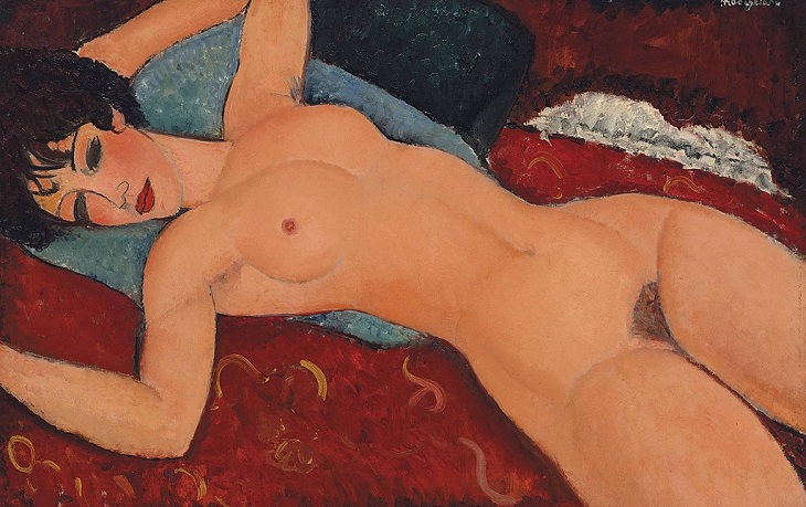 Pinturas Costosas Nu Couché (desnudo reclinado), de Amedeo Modigliani - Vendida por 170,4 millones de dólares