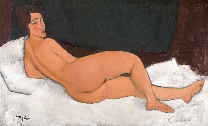 Pinturas costosas Nu Couché (Sur Le Côté Gauche), de Amedeo Modigliani - Vendida por 157,2 millones de dólares