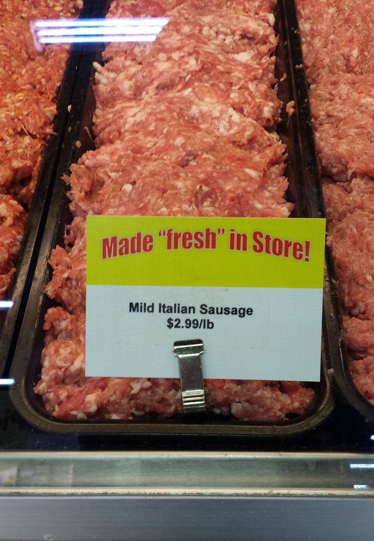 Quotation mark fails, meat