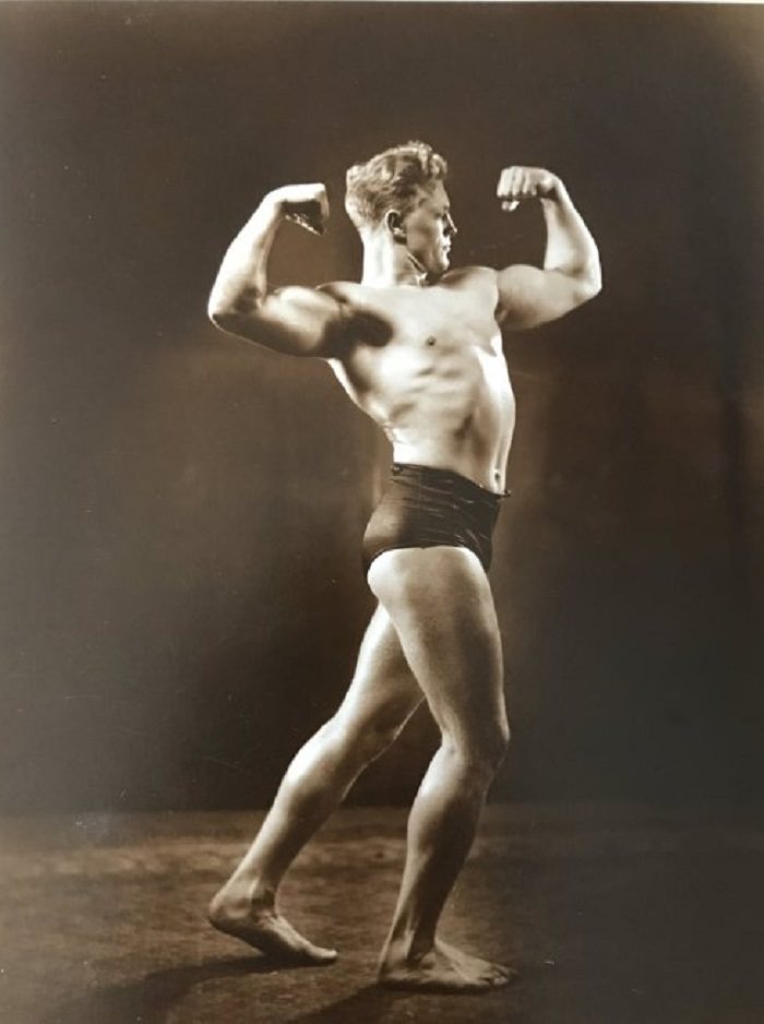 Bodybuilder grandpa, circa 1950. 