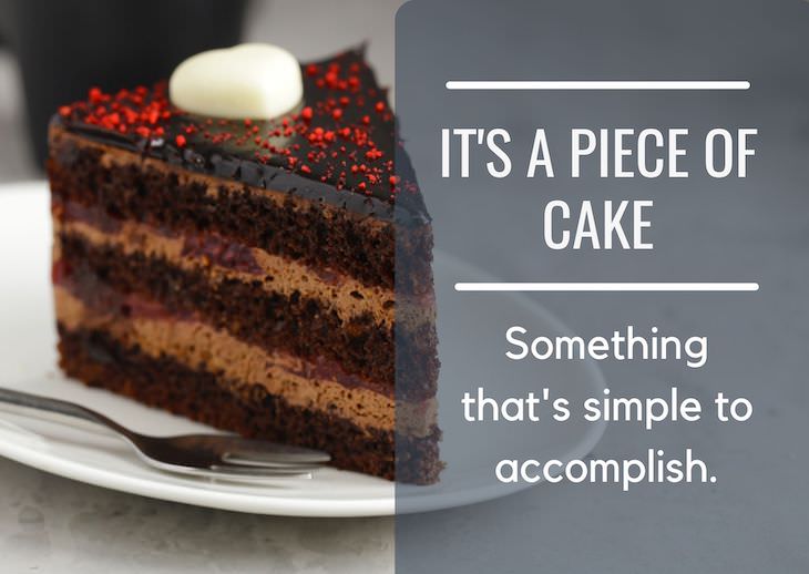 Origins of 7 Popular Food Related Idioms, it's a piece of cake