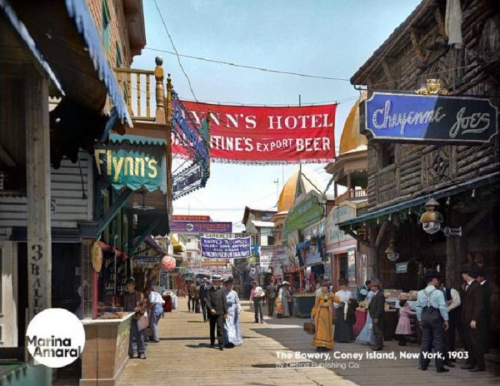 Colorized Historic Pics, Coney Island