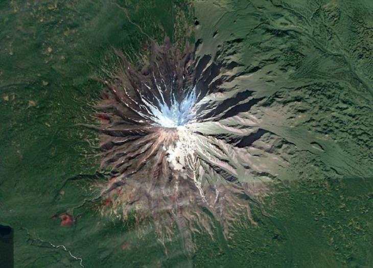 Google Earth images, volcano 