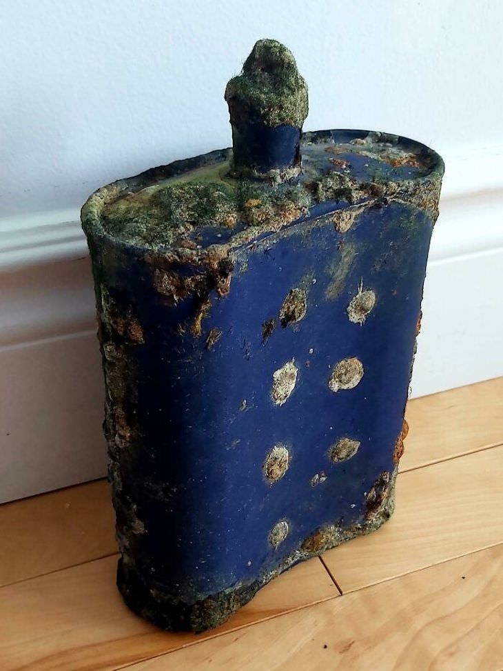 Incredible Items Unearthed by Metal Detectors WWII military canteen