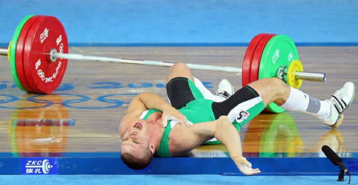Hungarian Weightlifter Janos Baranyai