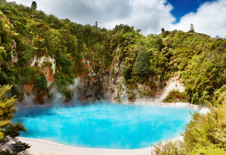 Joyas turísticas poco conocidas,  Aguas termales de Rotorua, Nueva Zelanda