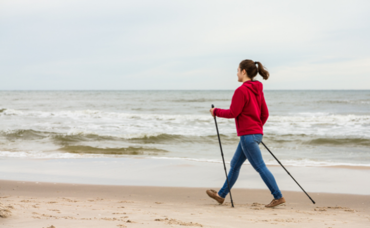 walking with poles