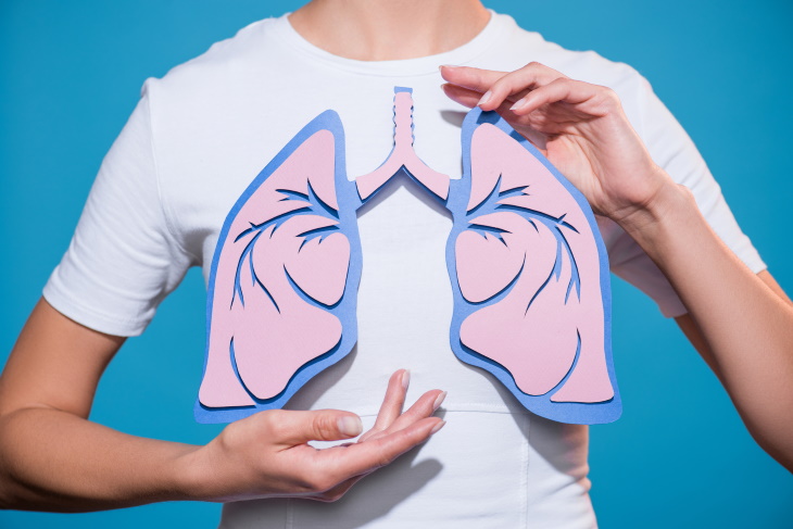 Lungs picture over T-shirt