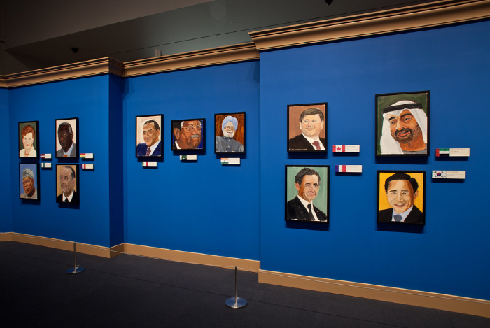 George Bush, portrait wall 