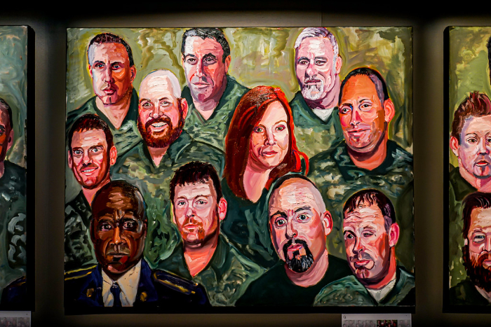 George Bush, portrait of veterans 
