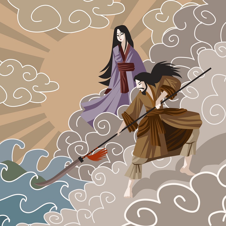 Japanese Gods, Izanami and Izanagi 