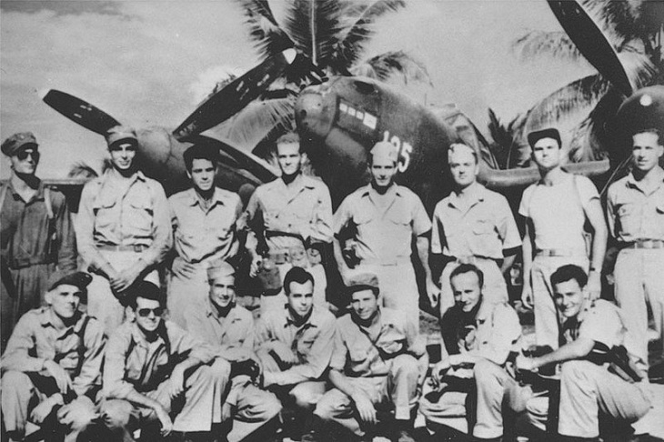 The men of the 339th Fighter Squadron of the 347th Fighter Group, 13th Air Force who flew the mission that shot down Yamamoto