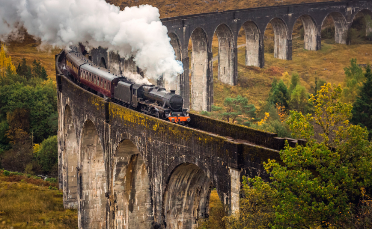 Viaje En Tren En Escocia