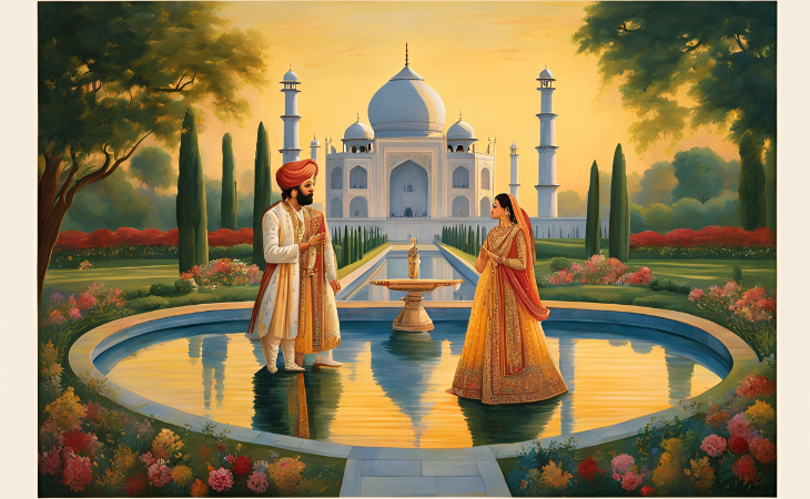 Shah Jahan and Mumtaz Mahal 