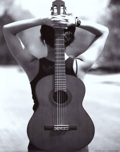 woman with guitar