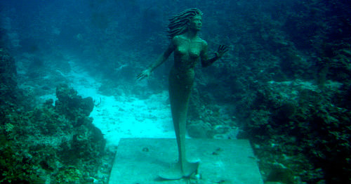 Grand Cayman Bronze Mermaid