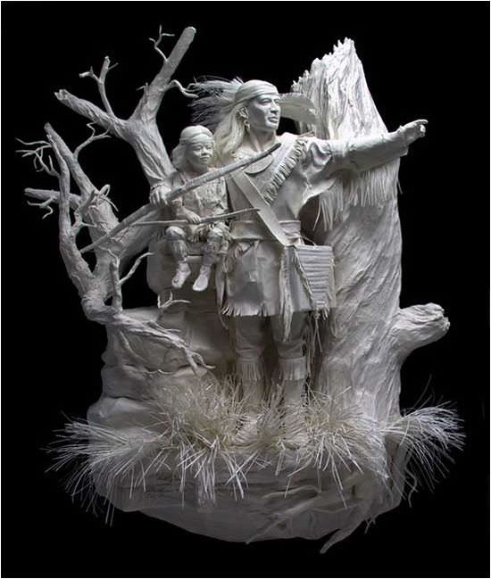 Paper statues