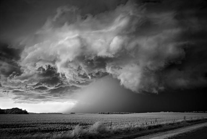 black and white storm photos