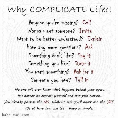 Why Not Simplify Your Life?