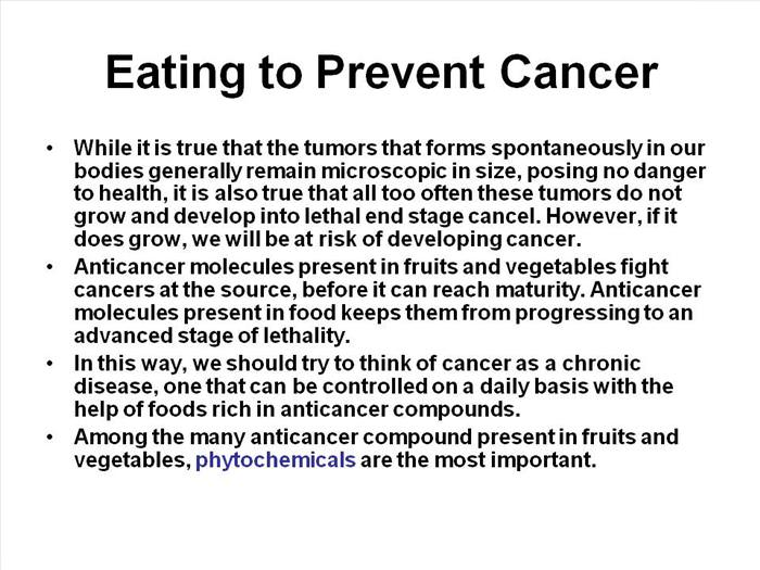 cancer nutrition