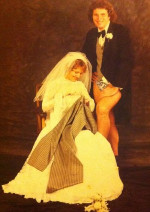 Strange wedding photos