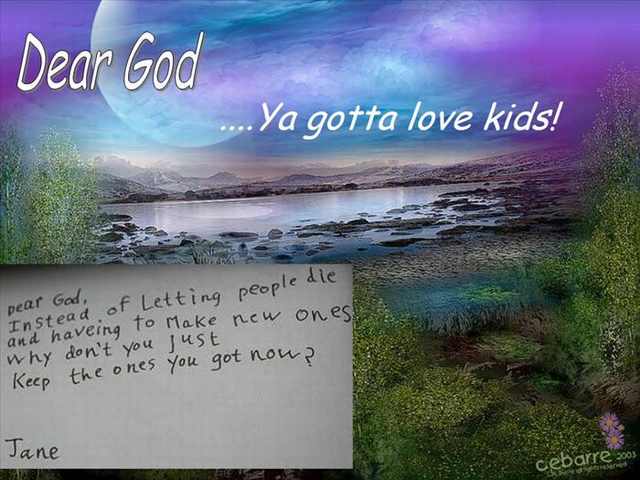 kids letters to God