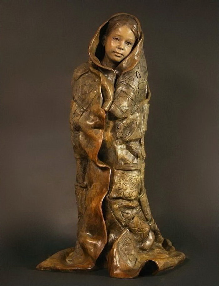bronze children art