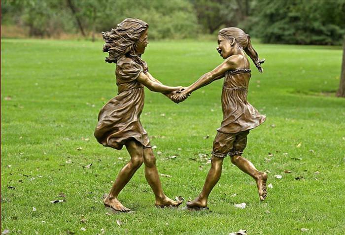 bronze children art