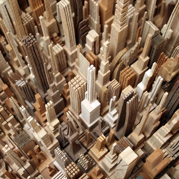 Wooden Cityscapes of James McNabi!