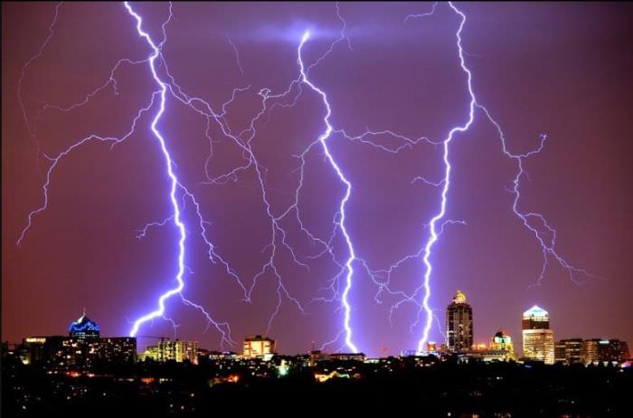 lightning strikes
