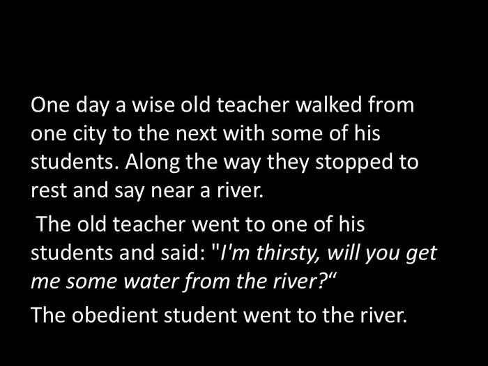 old teacher and river