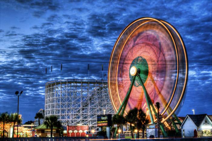 ferris wheels slow exposure