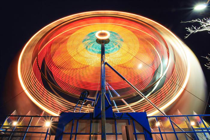 ferris wheels slow exposure