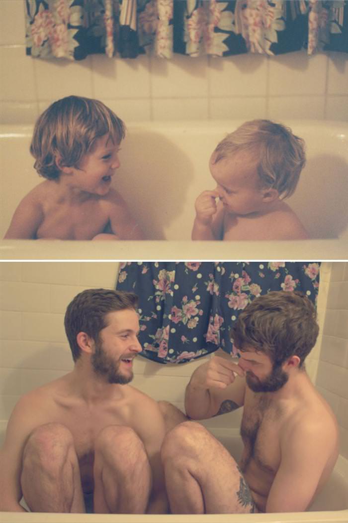 brothers recreating photo