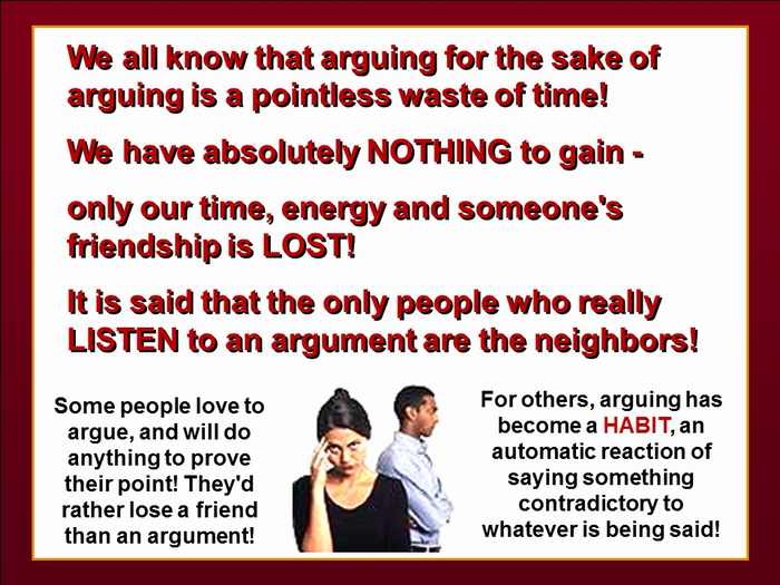 argument against arguments